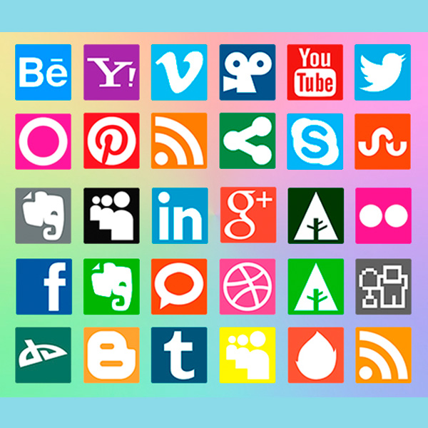 30 Colorful Flat Social Medial Icons Set PSD web unique ui elements ui stylish social icons set social set quality psd pack original new networking modern metro interface icons hi-res HD fresh free download free flat social buttons flat elements download detailed design creative clean buttons   