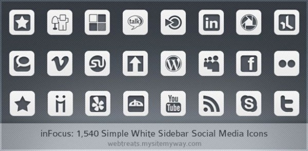 154 Simple White Social Icons Sidebar Pack web unique stylish social icons simple sidebar icons sidebar set quality pack original new networking modern media icons fresh free download free download design creative   