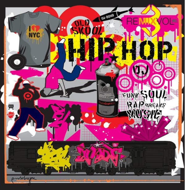 Urban City Hip Hop Graffiti Vector Elements web vector urban unique ui elements train t-shirt stylish street dancing spray can singer silhouette quality original new interface illustrator hip hop high quality hi-res HD graphic graffiti fresh free download free eps elements download detailed design creative city elements ai   