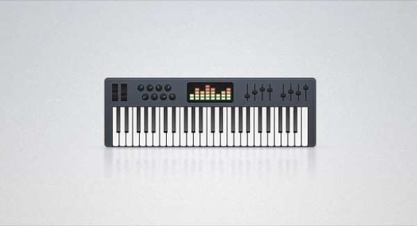 Digital Synthesizer Keyboard Graphic PSD web unique ui elements ui synthesizer stylish quality psd piano keyboard piano original new music keyboard music modern lcd screen keyboard interface hi-res HD fresh free download free elements download detailed design creative clean   