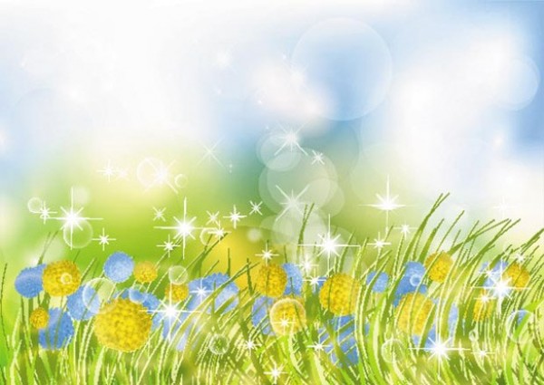 Pretty Wildflowers Bokeh Abstract Vector Background wildflowers web vector unique stylish quality original illustrator high quality grass graphic garden fresh free download free flowers floral eps download design creative bokeh background abstract   