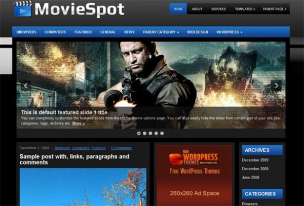 MovieSpot WP Wordpress Theme Website wp wordpress website webpage web unique ui elements ui theme stylish quality php original new moviespot modern interface html hi-res HD fresh free download free featured image elements download detailed design dark css creative clean   