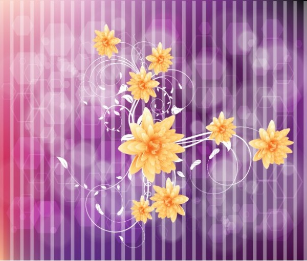 Striped Purple Floral Abstract Vector Background web vector unique stylish striped quality purple original illustrator high quality hexagon graphic fresh free download free floral download design creative bubbles background ai abstract   
