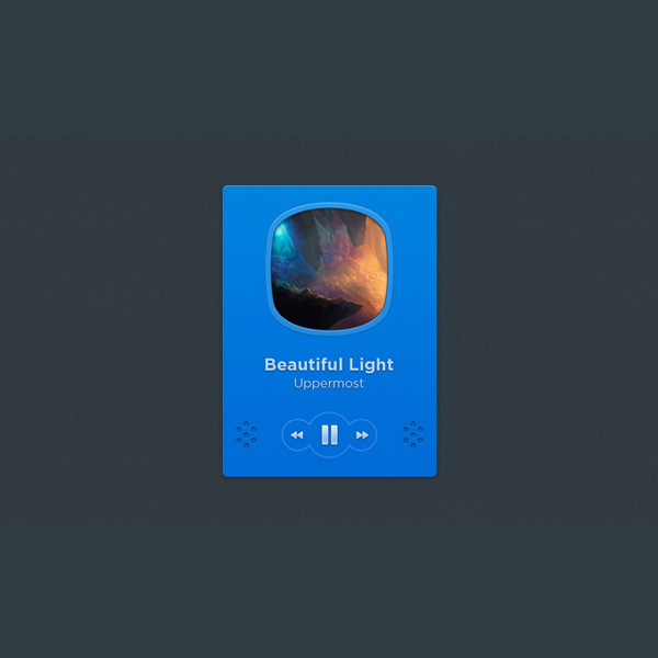 Creative Blue Music Player Interface web unique ui elements ui stylish quality psd player original new music player app music player mp3 modern mini music player interface hi-res HD fresh free download free elements download detailed design creative clean blue music player audio   