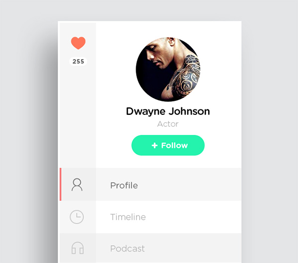 Ultra Simple Follow Profile Widget social simple profile widget minimal menu free follow   