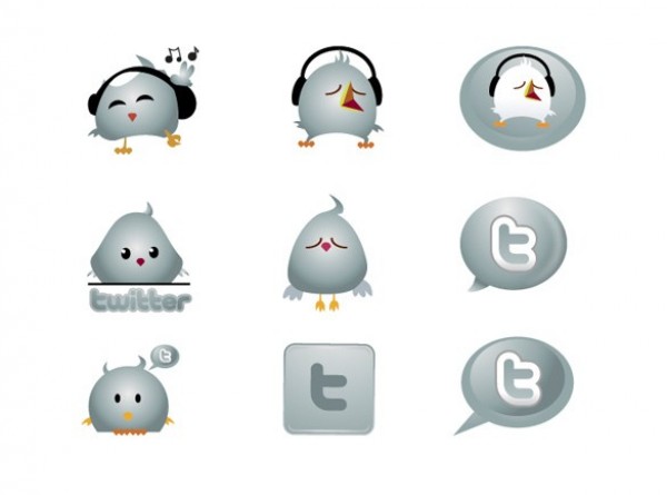 9 Cute Grey Twitter Social Icons Set PNG web unique ui elements ui twitter icons twitter stylish social twitter icons social set quality png original new networking modern interface icons hi-res HD grey gray fresh free download free elements download detailed design cute creative clean chrome cartoon bookmarking   