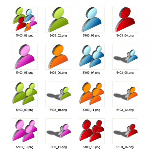 16 Colorful Web User Icons & Groups Set PSD/PNG web user group user unique ui elements ui stylish simple set quality psd png original new modern interface icons icon hi-res HD group fresh free download free elements download detailed design creative colorful clean avatar   