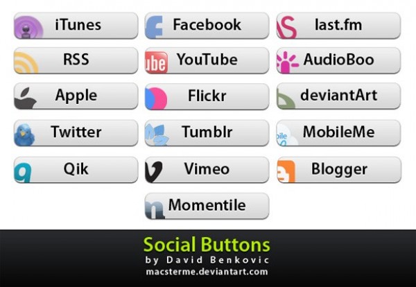 16 Smooth Social Media Buttons Set PSD white web unique ui elements ui stylish social media social smooth set quality psd original new networking modern interface hi-res HD fresh free download free elements download detailed design creative clean buttons bookmarking   