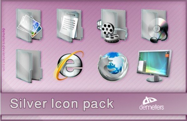 8 Silver Web UI Dock Icons Set PNG web unique ui elements ui stylish simple silver quality pictures original new music movies modern internet interface icons icon hi-res HD grey fresh free download free Firefox elements download documents dock icons detailed desktop design creative clean   