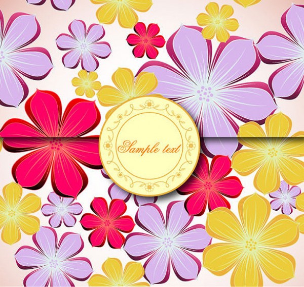 Beautiful color pattern Vectors 7382 vector tile sunny romantic purple psd pink photoshop pattern lovely love illustrator florish eps color beautiful background abstract flower   