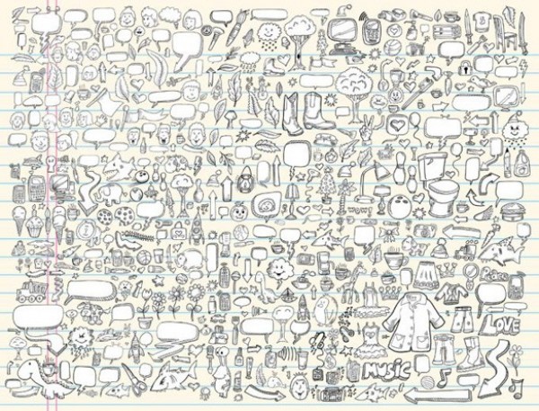 Humongous Set of Vector Doodle Drawings web vector unique ui elements stylish sketches sketch set quality pictures pencil painting pack original new interface illustrator high quality hi-res HD graphic fresh free download free elements drawing draw download doodles doodle detailed design creative collection cartoon art   