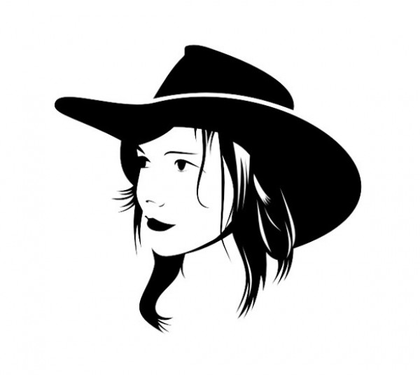 Cute Cowgirl with Hat Vector Silhouette web vector unique ui elements stylish silhouette quality original new interface illustrator high quality hi-res head HD hat graphic girl silhouette girl fresh free download free eps elements download detailed design creative cowgirl silhouette cowgirl cowboy hat cdr avatar ai   