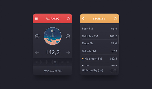 2 Mini Radio FM Station Apps Set tuning radio station radio widget radio station radio fm radio list free download free fm dark app   