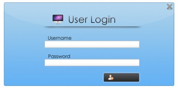 Simple Blue User Login Form PSD web unique ui elements ui stylish signin sign-in screen quality psd original new modern login form login interface hi-res HD fresh free download free form field elements download detailed design creative clean box blue   