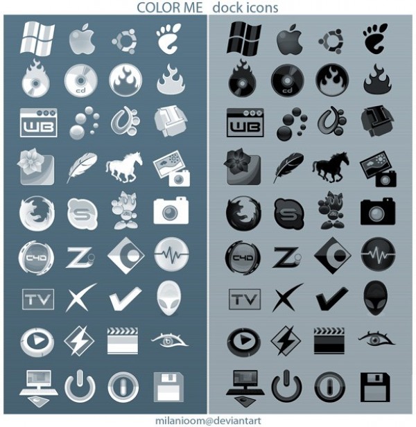 41 Color Me Web Dock Icons Pack PNG white web unique ui elements ui stylish quality png original night new modern interface icons hi-res HD fresh free download free elements download dock icons detailed design day creative color me icons clean black   