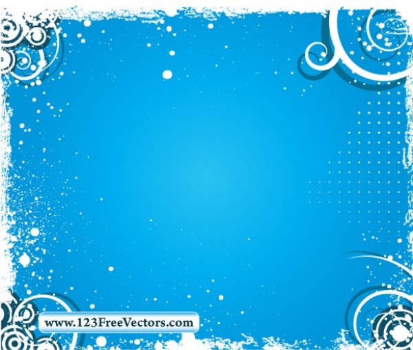 Blue Grunge Snowy Swirl Framed Vector Background white web vector unique swirls stylish snowy quality original illustrator high quality grunge graphic fresh free download free framed eps download design creative blue and white grunge background blue background   