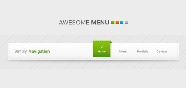 Awesome White Navigation Menu PSD white web unique ui elements ui stylish stitched simple quality padded original new navigation modern menu interface hi-res HD green fresh free download free elements download detailed design creative clean   