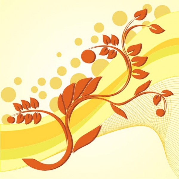 Vibrant Yellow Waves Floral Vector Background yellow web waves vector unique ui elements stylish quality overlay original new interface illustrator high quality hi-res HD graphic fresh free download free floral eps elements download detailed design creative cdr background ai abstract   