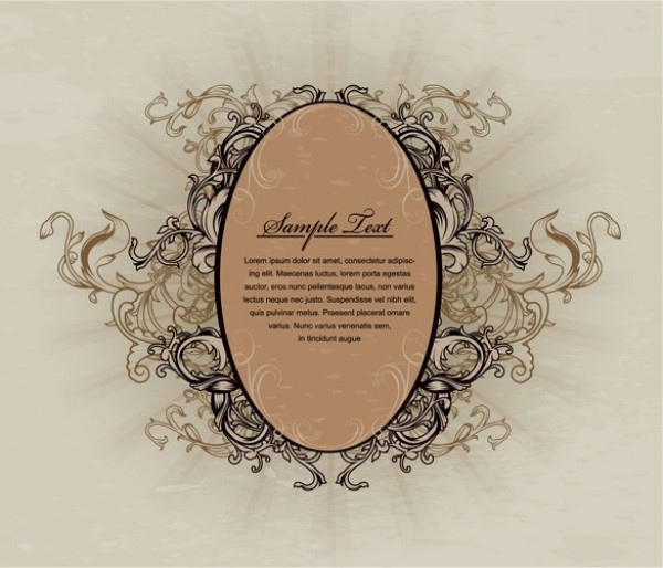 Lovely Scrolled Oval Vector Frame web vintage vector unique ui elements swirls stylish quality pattern oval frame oval original new interface illustrator high quality hi-res HD graphic fresh free download free frame elements download detailed design decorative creative   