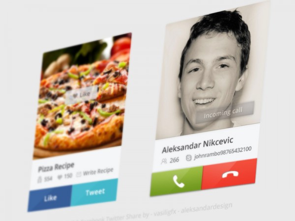 Skype Call & Facebook Twitter Share Freebie PSD Skype Call & Facebook Twitter Share Freebie PSD   