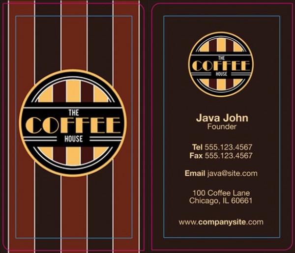 Trendy Coffee Style Business Card Templates PSD web unique ui elements ui trendy template stylish quality psd original new modern interface hi-res HD front fresh free download free elements download detailed design creative coffee shop coffee clean business card back   