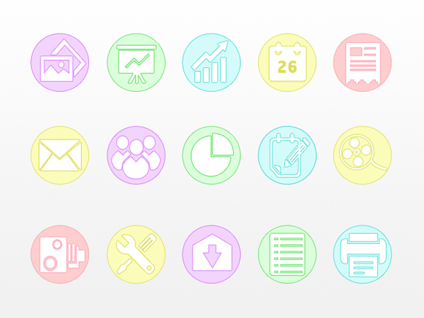 15 Circular Business Infographic Icons Set 211 set round pastel infographic icons circular business icons   