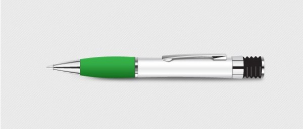 Premium Metal Green Grip Ink Pen PSD web vector unique ui elements stylus stylish quality psd pen icon pen original new metal interface illustrator high quality hi-res HD green graphic fresh free download free elements download detailed design creative brushed metal ballpoint pen   