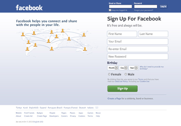 Facebook Landing Page Signup ui elements ui signup registration register free download free facebook landing page facebook connect with friends connect   