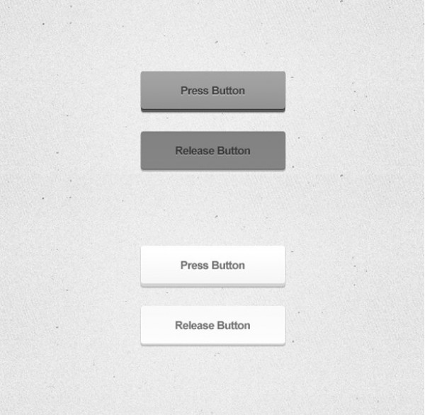 2 Awesome 3D Web Buttons Set PSD white buttons white web vector unique ui elements ui buttons stylish set released quality psd pressed original normal new light interface illustrator high quality hi-res HD grey graphic fresh free download free embossed elements download detailed design dark creative buttons active 3d   