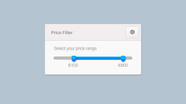 Mini Price Range Filter Interface ui elements ui slider selector range price selector price range filter price range price filter free download free   