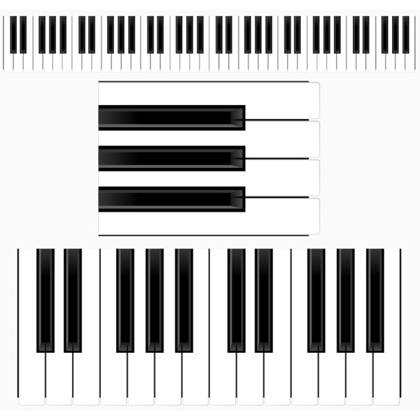 3 Realistic Piano Keyboard Vector Graphics Set web vector piano keys vector unique ui elements stylish set quality piano keys piano keyboard piano original new keys keyboard interface illustrator high quality hi-res HD graphic fresh free download free elements download detailed design creative black and white ai   