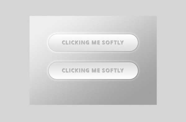 Classy White Glow UI Buttons PSD white web unique ui elements ui stylish simple quality pill shape original new modern interface hi-res HD glowing fresh free download free elements download detailed design creative clean classic button   