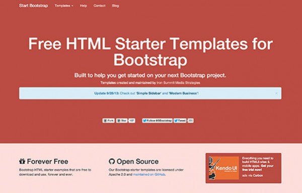 HTML Starter Bootstrap Templates Set ui elements starter set psd php pack interface html free download free download bootstrap 3 templates blogpost template   