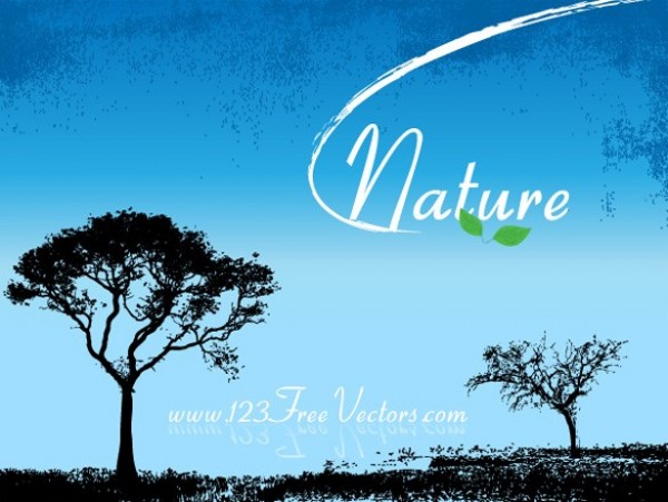 Blue Skies Tree Silhouette Nature Background web vector unique tree silhouette tree stylish silhouette quality original nature illustrator high quality graphic fresh free download free eps download design creative blue skies blue background   