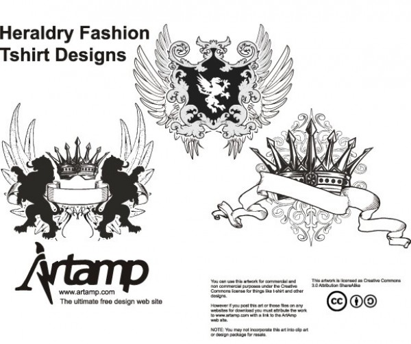 Heraldry Lions Wings & Crown Vector Elements wings web vector unique ui elements t-shirt stylish ribbon banner quality original new lions interface illustrator high quality hi-res heraldry heraldic HD graphic fresh free download free elements download detailed design crown creative art   
