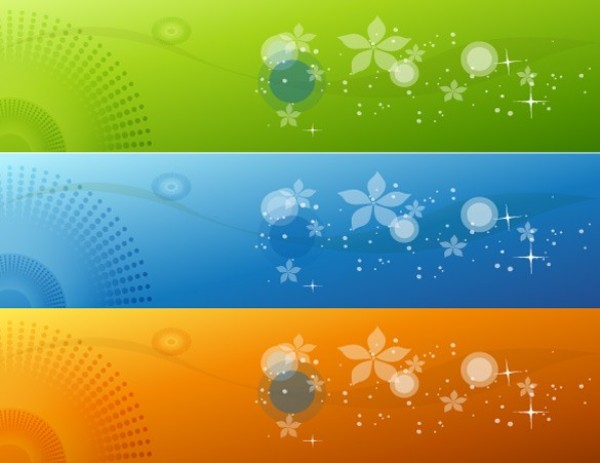 Tranquility Abstract Vector Banners Set web vector unique ui elements tranquil stylish stars set rays quality original orange new interface illustrator high quality hi-res header HD green graphic fresh free download free floral eps elements download detailed design creative blue banner abstract   