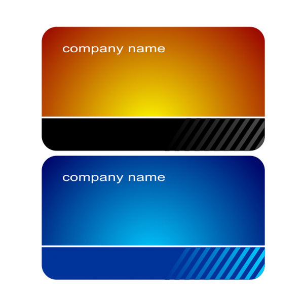 2 Rounded Corner Business Cards Set vector rounded presentation identity free download free corporate card business card   