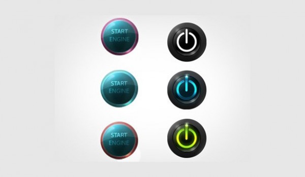 On/Off and Start Engine Buttons Set PSD web unique ui elements ui stylish states start button simple round quality original on off on off new modern interface hi-res HD fresh free download free elements download detailed design creative clean button   