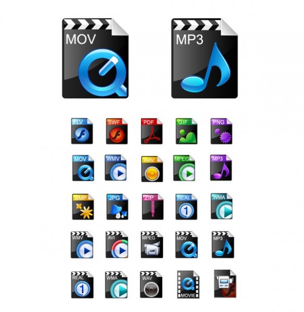 25 Glossy Video Format Theme Vector Icons Set web video format video vector unique ui elements stylish software shiny quality png player pdf original new MP3 music MOV interface illustrator icons high quality hi-res HD graphic glossy GIF fresh free download free flash elements download detailed design curled sticker creative camera button   