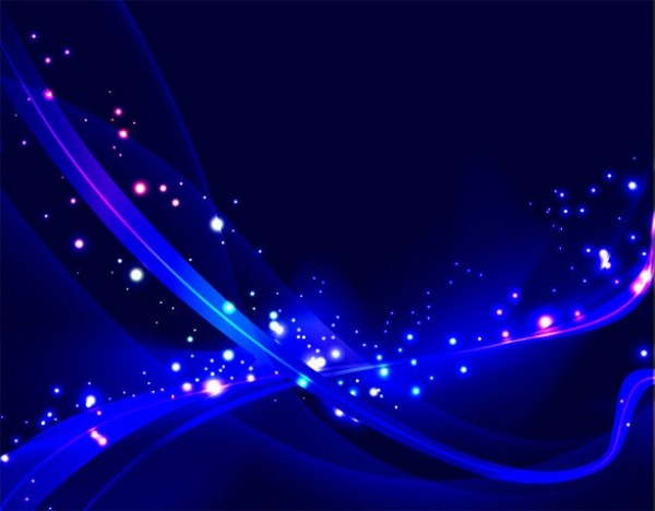 Deep Blue Fantasy Abstract Vector Background web waves vector unique stylish stars space quality original lights illustrator high quality graphic glowing glow fresh free download free fantasy eps download design deep dark creative blue background abstract   