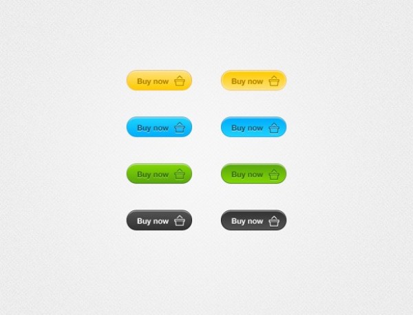 Crisp 4 Colors Buy Now Button Set PSD yellow web unique ui elements ui stylish simple quality pressed original normal new modern interface hi-res HD green fresh free download free elements download detailed design creative colors clean buy now button buttons button blue black active   