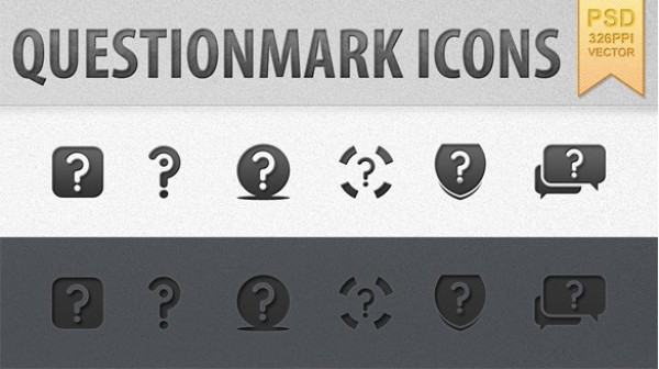 Cool Question Mark Icons Set PSD web unique ui elements ui stylish set question marks question mark icon question mark quality psd pack original new modern interface icons hi-res HD fresh free download free elements download detailed design csh creative clean   