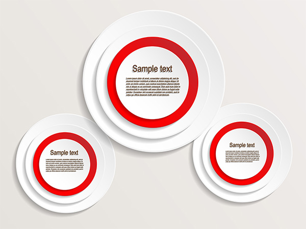 Round Paper Circles Text Background vector text round rings red layered labels free download free circles background   