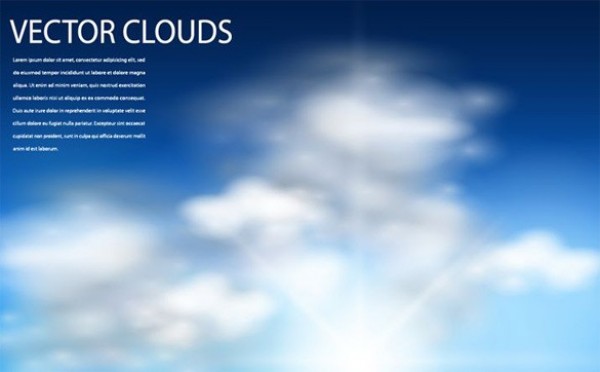 Vector Blue Sky Sun & Clouds Background web vector clouds vector unique sunshine stylish rays quality original illustrator high quality graphic fresh free download free eps download design creative clouds blue sky blue skies blue background   