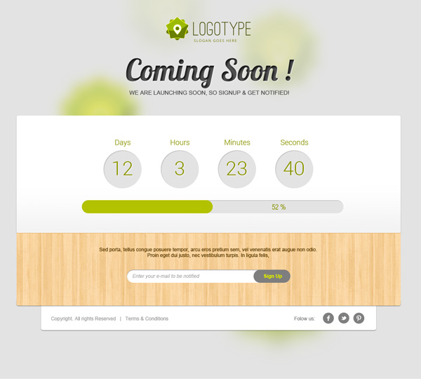 2 Coming Soon Page Templates Set PSD web unique ui elements ui stylish set quality psd page original new modern interface hi-res HD fresh free download free elements download detailed design creative countdown Coming Soon template Coming Soon clean   