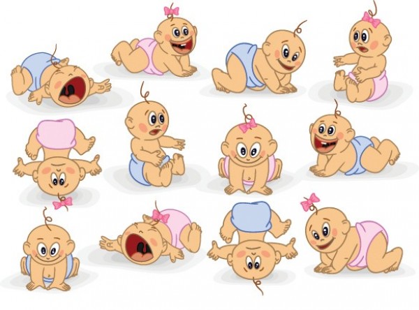12 Cartoon Style Baby Vector Graphics web vector baby vector upside down unique ui elements stylish set quality playing original new laughing interface illustrator high quality hi-res HD graphic girl baby fresh free download free elements download detailed design crying creative cartoon baby cartoon boy baby baby babies   
