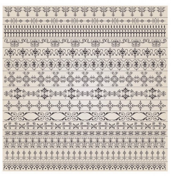 Delicate Decorative Ornamental Vector Borders web vector unique ui elements stylish quality pattern ornamental original new interface illustrator high quality hi-res HD graphic fresh free download free elements download detailed design decorative dainty creative borders   