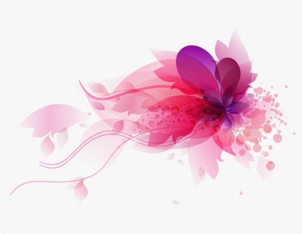 Floating Transparent Floral Abstract Background web vector unique transparent stylish soft romantic quality pink original illustrator high quality graphic fresh free download free flower floral floating eps download design delicate creative background abstract   