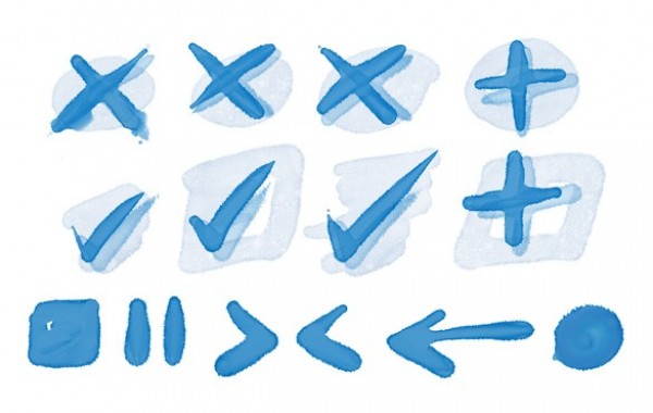 Minimal Hand Drawn Watercolor Control Icons web watercolor unique ultimate ui elements ui stylish simple quality original new modern minimalistic minimal interface icons hi-res HD hand drawn fresh free download free elements download detailed design creative control icons clean blue arrows   