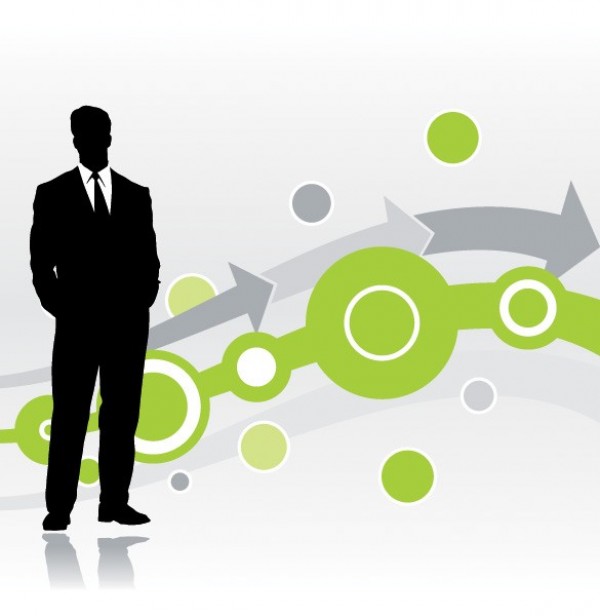 Businessman Silhouette Abstract Vector Background web vector unique ui elements stylish silhouette quality original new modern interface illustrator high quality hi-res HD green graphic fresh free download free eps elements download detailed design creative company cdr businessman silhouette businessman business background arrows ai abstract   